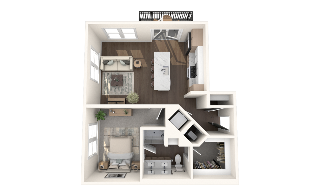 A10 - 1 bedroom floorplan layout with 1 bathroom and 784 square feet A10 - 1 bedroom floorplan layout with 1 bathroom and 784 square feet